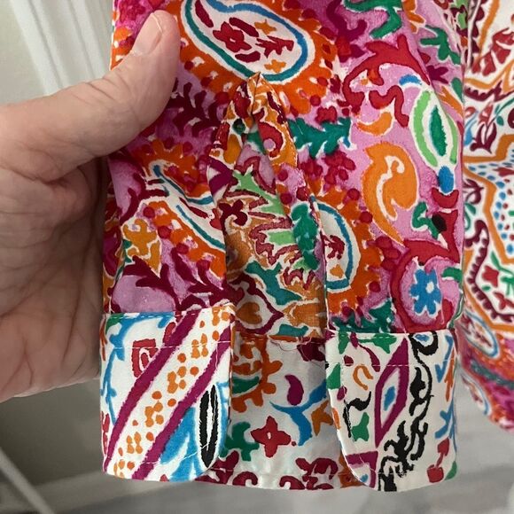 Lauren Ralph Lauren Multicolor Geo / Floral Button Down Shirt - Picture 5 of 7